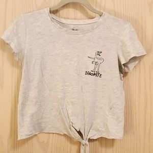 Grey cropped t-shirt